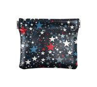 Colorato Stella Nero Donna Piccola Pelle Cambiare Borsa Comodo Trucco Periodo Borsa per Ragazze Signore Borsa, Stella colorata nera, Decorazione