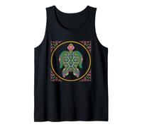 Colorato Tartaruga Marina Mandala Bohemian Ocean Animal Art Canotta