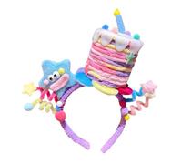 Colorato Twisted Stick Torta di Compleanno Fascia Con Cartoon Star Copricapo Morbido Tessuto Accessorio Per Capelli Per Feste Party Copricapo