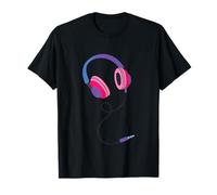 Colorato Wired Cuffie Art Maglietta