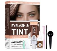 Colorazione Semipermanente Per Sopracciglia,Crema Colorante 20 ml E Patch Riutilizzabili per Tinta per Sopracciglia e Colorazione Ciglia,Risultato Naturale e Duraturo-marrone