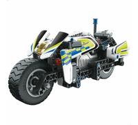 ColorBaby 39027 BYM Modellino Moto Polizia Giocattolo da Costruire, 193 pezzi, 7 x 19 x 9 cm, Pull-Back, Gioco Parti Costruzione, Auto per bambini, Regalo per bambini 7 anni, Modelli, Regali Originali