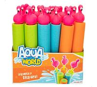 Colorbaby 45567 Aqua World - Lanciatori d'acqua con manico in fiammingo, giochi d'acqua, giocattoli estivi, regali di compleanno, pistole d'acqua, getti d'acqua, confezione da 24 pezzi
