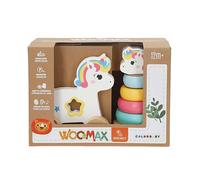 Colorbaby Animali Da Trainare In Legno Con Torre Impilabile 2 Modelli Spedizione Casuale Assortito