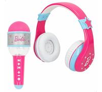 ColorBaby Barbie Set Cuffie Bluetooth senza fili per archetto e microfono, luci colorate, gioco karaoke, con cavo USB, regali per ragazze di 4 anni, giocattoli per ragazze (47868)