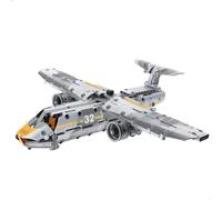 ColorBaby BYM Aereo militare giocattolo staccabile, 329 pezzi, 30,2x37x5x11 cm, giocattolo da equitazione, gioco staccabile, set di costruzione, robotica bambini 6 anni, regali originali (30931)