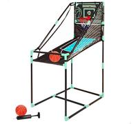 COLORBABY CB Games - Cestino da basket con segnalibro elettronico, struttura metallica 64 x 100 x 150 cm, design ritorno, con palloni, ideale per giocare in interni dai 3 anni (47999)
