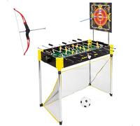 COLORBABY CB Games, Tavolo multigioco 5 in 1, Calcio balilla, Ping-Pong, Hockey, Tiro con l'arco, 92 x 41 x 61 cm, Calcio balilla per bambini, Regalo per tutta la famiglia (85419)