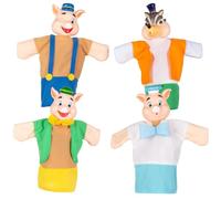COLORBABY Cucu Show Set Burattini I Tre Porcinini, 4 Puppet Personaggi da 25 cm, Materiali Morbidi e Sicuro, Giocattoli per Bambini per Giocare in Gruppo o Trascorrere del Tempo in Famiglia (39167)