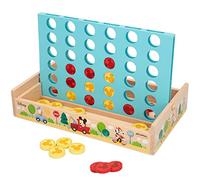 COLORBABY- Disney 48734-Woomax-Disney Gioco Quattro a Righe Legno + 3a, Multicolore, 48734