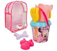 ColorBaby Disney Minnie Mouse Set da Spiaggia per Bambini, Set cubo da Spiaggia con Pala, rastrello, annaffiatoio e Accessori Disney, Zaino da Spiaggia per Bambini, Set Spiaggia per Bambini (48229)