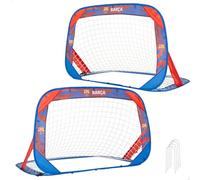 COLORBABY FC Barcelona Set 2 porte calcio pop-up, 120 x 80 x 80 cm, con borsa per il trasporto, struttura pieghevole, montaggio rapido, uso esterno, da 3 anni (77596)
