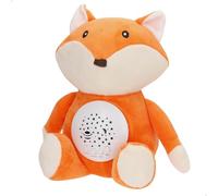 ColorBaby Genial Baby Proiettore stelle, Volpe, 27 cm, Luce notturna e timer, Peluche per bambini con suoni e rumore bianco, Regalo neonato, Regali per bambini (34031)