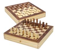 ColorBaby - Giochi da tavolo scacchi e signore 2 in 1 Legno con cassetto CB Games, 30 x 30 cm, Grande (45594)