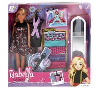 ColorBaby Isabella - Bambola snodata 30 cm, con accessori, specchio, manichino, appendiabiti, tessuti, set da cucito per bambini, giochi di design alla moda, giocattoli per bambini 3 anni (39414)