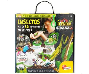 Colorbaby Lisciani I'm A Genius, Laboratorio di Scienza, 50 Esperimenti Scientifici con Insetti, Include Rete, Pinzette, Lente d'ingrandimento, Giocattolo Educativo, Scienza a Casa, Giocattoli Bambini