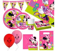 ColorBaby Minnie Set di stoviglie Party Deluxe 64 pezzi (8 servizi)