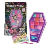 ColorBaby Monster High 48425 - Set di bellezza con palette a forma di bara, ombretti, lucidalabbra, fard, trucco per ragazze, cosmetici per bambini, regali per ragazze +8 anni, 48425