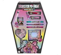 ColorBaby Monster High Set di Bellezza, Spazzola, Tatuaggi, Unghie finte, Pinze e Elastici, Gessetti colorati Capelli, Orecchini Adesivi, Brillantezza e Balsamo Labbra, Trucco per Bambini, 3 anni e
