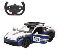 ColorBaby RASTAR - Telecomando Porsche 911 Dakar, in scala 1:14, luci anteriori, porte di apertura manuale e vano bagagli rimovibili, 6 funzioni, licenza ufficiale, a partire da 6 anni (41326)