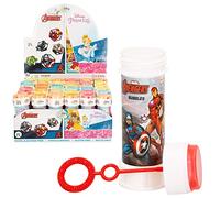 ColorBaby Scatola Disney Princess o Avengers Pomperi di sapone con 36 pezzi da 60 ml