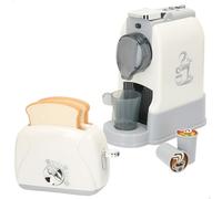 ColorBaby Set caffettiera e tostapane per giocattolo, luce e suoni realistici, accessori da cucina per bambini, include capsule, fette di pane, giocattoli per bambini 3 anni, gioco simbolico (39613)