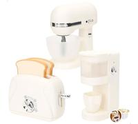 ColorBaby Set caffettiera, frullatore e tostapane per giocattoli, luce e suoni realistici, accessori da cucina per bambini, include capsule, fette di pane, giocattoli per bambini 3 anni, gioco