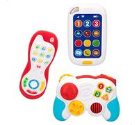 ColorBaby- Set di telecomandi con Telefono bilingue. (PLAYGO). con luci e Suoni, Multicolore, Small, 46904