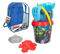 Colorbaby Set Secchiello Da Spiaggia Avengers Con Accessori E Zaini Da Trasporto 18 Cm