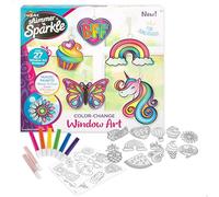 ColorBaby Shimmer N Sparkle 47088 - Set di adesivi per finestre, cambiano colore con il sole, adesivi per cristalli, adesivi per bambini, adesivi per finestra di vetro