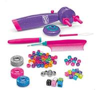 Colorbaby Shimmer 'n Sparkle 47089 - Set da parrucchiere per bambini, treccia di capelli elettrica, pettine a plettri, con perline colorate, elastici per capelli, per decorare i capelli, +8 anni,