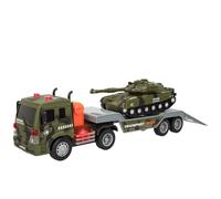 ColorBaby Speed&Go Camion Militari Giocattolo Con Luce e Suono, Trasportatore Auto Scala 1:16, Serbatoio Con Rotazione di 360 Gradi, Miniatura (49902)