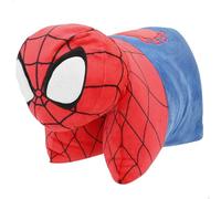 COLORBABY Spider-Man - Cuscino per bambini, 45 x 28 cm, peluche 2 in 1, colore blu e rosso, poliestere, vellutato e morbido, cuscini divertenti, giocattoli per bambini 3 anni (77841)