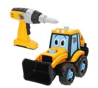 ColorBaby Teamsterz Escavatore smontabile, cacciavite elettrico, pala anteriore e posteriore mobili, giocattolo educativo con grandi parti, consigliato da 18 mesi, batterie incluse (39507)