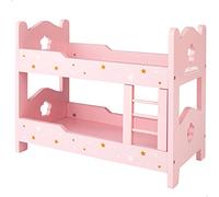 ColorBaby WOOMAX 49364 - Letto a castello in legno per bambole, letto a castello, più 3a
