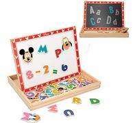 COLORBABY- WOOMAX-Disney PIZARRA Magnetica Legno 29,5X22X18,5CM +4A Lavagne da Disegno, Multicolore, 48736