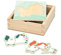 ColorBaby WOOMAX - Mr Wonderful-Puzzle legno Unicorno +24 m - 19 pezzi (48800)