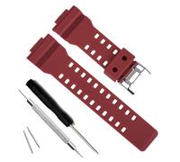 ColorBerry Cinturino di ricambio per orologio da uomo, in resina naturale, compatibile con G-Shock GD120/GA-100/GA-110/GA-100C (Red)
