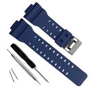 ColorBerry Cinturino di ricambio per orologio da uomo, in resina naturale, compatibile con G-Shock GD120/GA-100/GA-110/GA-100C (Navy Blue)