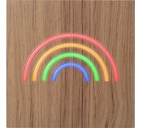 BigBen Interactive Neon Rainbow Speaker Dotato di Ricarica ad Induzione per Dispositivi Compatibili, Legno Chiaro
