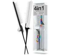 ColorBow Pettini a coda di topo per parrucchieri (2 pezzi) di pettini per prendere in giro, pettine in ferro piatto, pettine in ferro piatto, accessorio indispensabile per parrucchieri balayage board