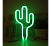 Colording Cactus Luci al neon Insegne luminose al neon LED Applique da parete al neon Batteria/USB artistica neon decorazione per Natale Matrimonio Party