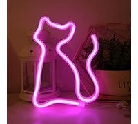 Colording Gatto Luci al neon Insegne luminose al neon LED Applique da parete al neon Batteria/USB artistica neon decorazione per Natale Matrimonio Party