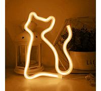 Colording Gatto Luci al neon Insegne luminose al neon LED Applique da parete al neon Batteria/USB artistica neon decorazione per Natale Matrimonio Party