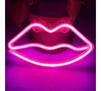 Colording Labbro Luci al Neon LED Insegne Luminose Applique da Parete Batteria/USB Artistica Decorazione per Natale Matrimonio Party