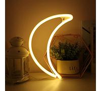 Colording Luna Luci al neon Insegne luminose al neon LED Applique da parete al neon Batteria/USB artistica neon decorazione per Natale Matrimonio Party