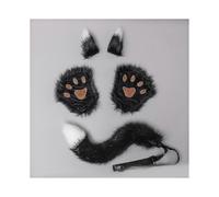 (colore 5) Costume di pelliccia di volpe Hu Fluffy per adolescenti adulti con clip per orecchie e set