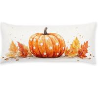 Colore Arancione Federe Cuscino Letto 50 x 150 Copricuscini Letto Pianta Cuscini per Dormire Sul Fianco Lino Copriguanciale con Cerniera Cuscino Gravidanza, per Schiena Supporto Arredamento Casa P-85