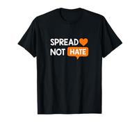 Colore Arancione Love Not Hate Orange Graphic Maglietta