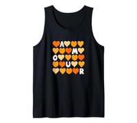 Colore Arancione Spell out The Love Orange Graphic Canotta